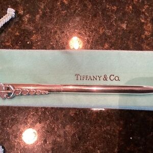 Tiffany & Co Silver Caduceus clip ballpoint pen